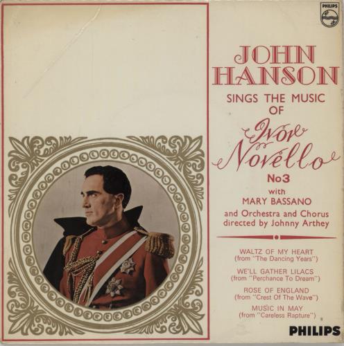 John Hanson Sings The Music Of Ivor Novello No 3 7" vinyl single (7 inch record / 45) UK KSV07SI754794