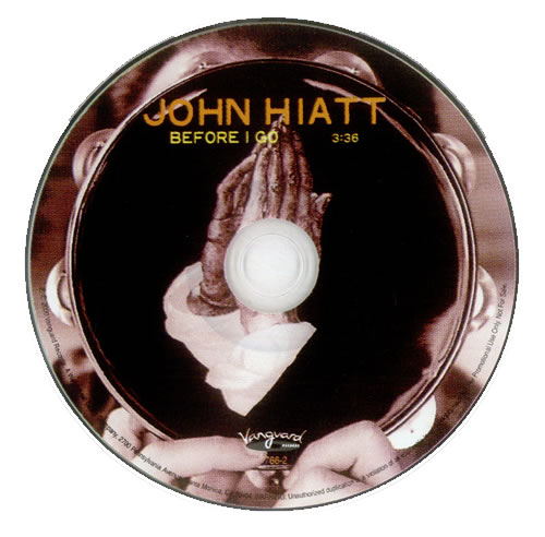 John Hiatt Before I Go CD single (CD5 / 5") US J-HC5BE165550
