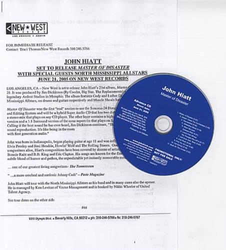 John Hiatt Master Of Disaster CD album (CDLP) US J-HCDMA329538
