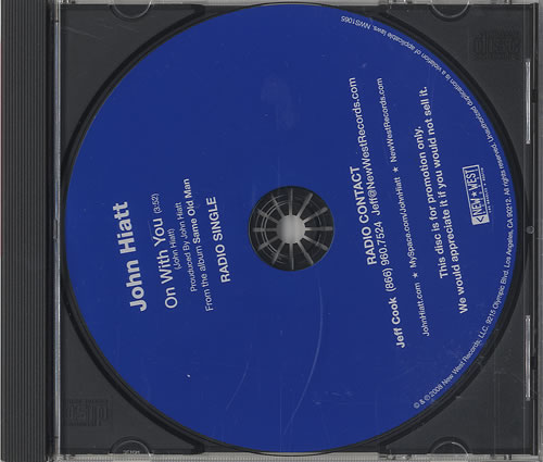 John Hiatt On With You CD single (CD5 / 5") US J-HC5ON449955