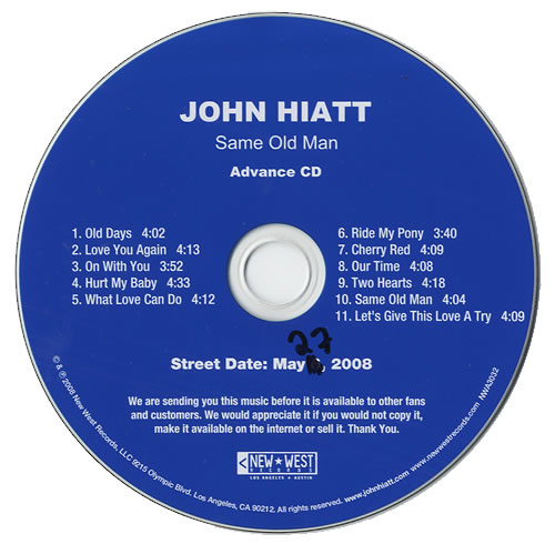 John Hiatt Same Old Man CD album (CDLP) US J-HCDSA436413