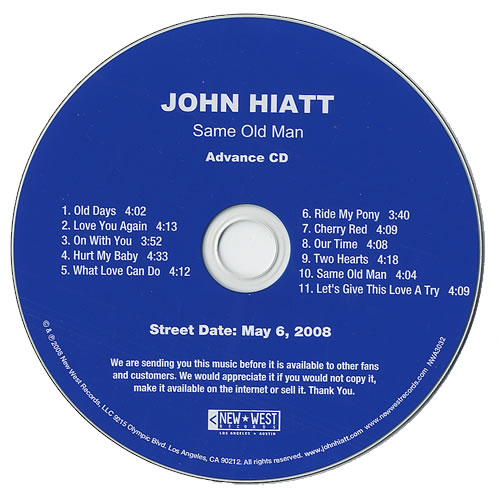 John Hiatt Same Old Man CD album (CDLP) US J-HCDSA436953