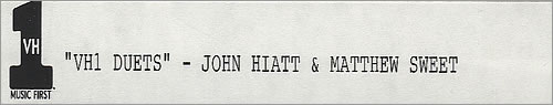 John Hiatt VH1 Duets video (VHS or PAL or NTSC) US J-HVIVH313894