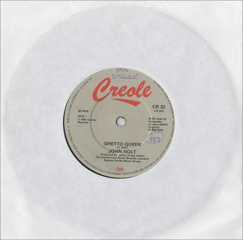John Holt Ghetto Queen 7" vinyl single (7 inch record / 45) UK JHL07GH492304