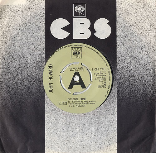 John Howard Goodbye Suzie 7" vinyl single (7 inch record / 45) UK KXH07GO630240