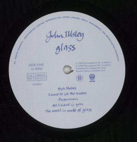 John Illsley Glass vinyl LP album (LP record) UK ILSLPGL303327