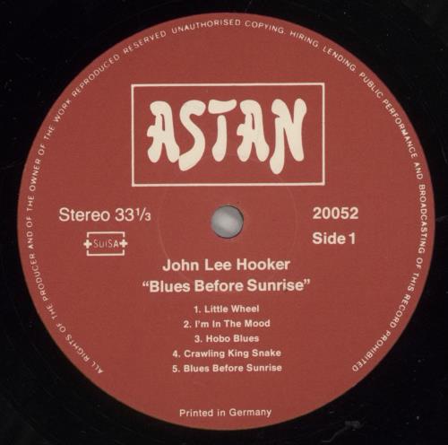 John Lee Hooker Blues Before Sunrise vinyl LP album (LP record) German JLHLPBL674712