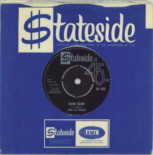 John Lee Hooker Boom Boom 7" vinyl single (7 inch record / 45) UK JLH07BO781404
