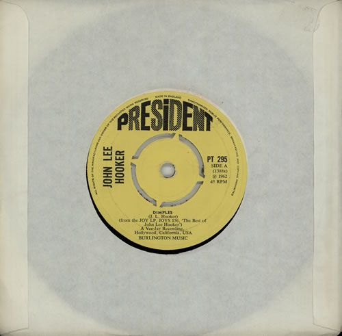John Lee Hooker Dimples 7" vinyl single (7 inch record / 45) UK JLH07DI575649