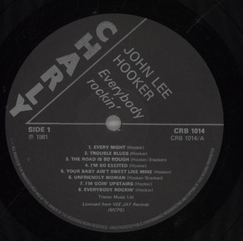 John Lee Hooker Everybody Rockin' vinyl LP album (LP record) UK JLHLPEV553299