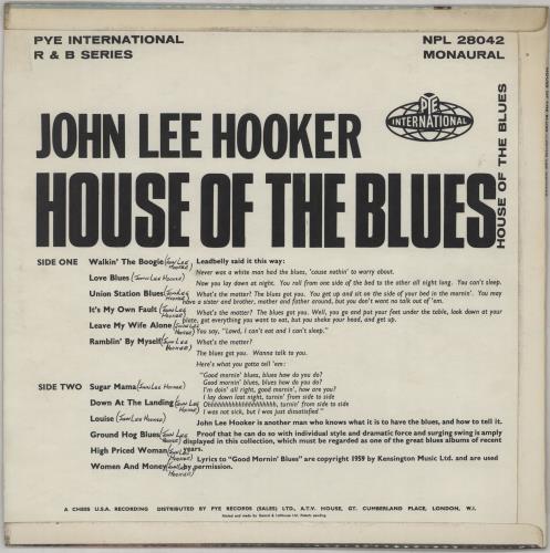 John Lee Hooker House Of The Blues - WOS vinyl LP album (LP record) UK JLHLPHO764372