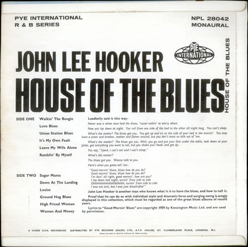 John Lee Hooker House Of The Blues vinyl LP album (LP record) UK JLHLPHO527733