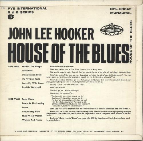 John Lee Hooker House Of The Blues vinyl LP album (LP record) UK JLHLPHO527733