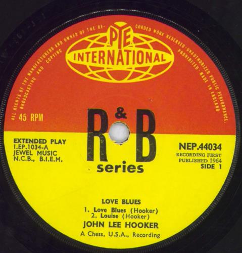 John Lee Hooker Love Blues 7" vinyl single (7 inch record / 45) UK JLH07LO737722