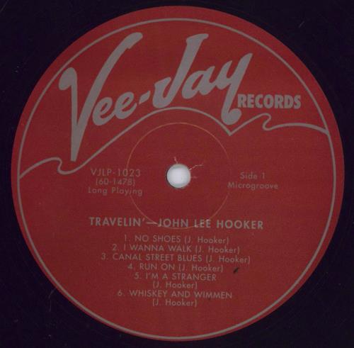 John Lee Hooker Travelin' vinyl LP album (LP record) US JLHLPTR831459