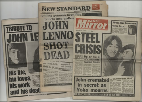 John Lennon 1980-81 Newspapers magazine UK LENMANE628695