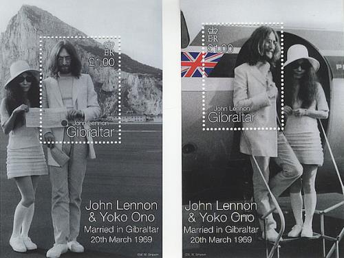John Lennon 30th Anniversary Set Of Stamps memorabilia Gibraltar LENMMTH395074