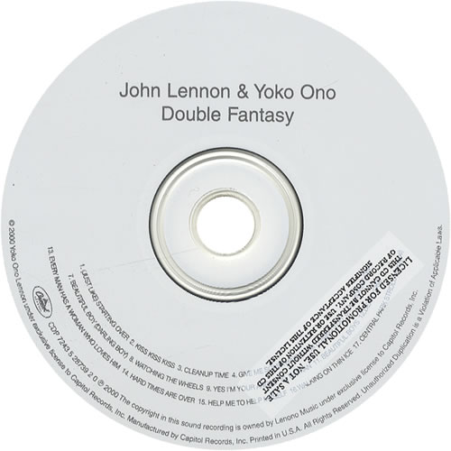 John Lennon Double Fantasy CD album (CDLP) US LENCDDO199856