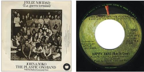 John Lennon Feliz Navidad (La Guerra Termino) - Happy Christmas (War Is 7" vinyl single (7 inch record / 45) Mexican LEN07FE242611