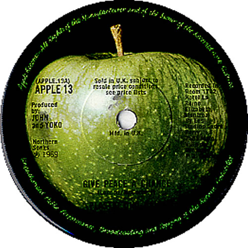 John Lennon Give Peace A Chance - 1st - Factory Sample 7" vinyl single (7 inch record / 45) UK LEN07GI519184
