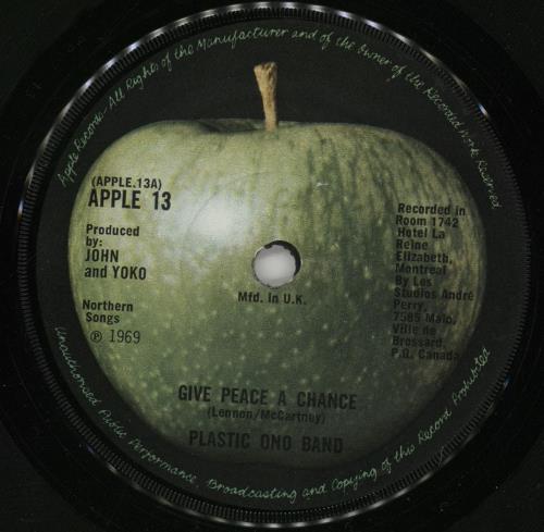 John Lennon Give Peace A Chance - 3rd - Solid - P/s 7" vinyl single (7 inch record / 45) UK LEN07GI755093