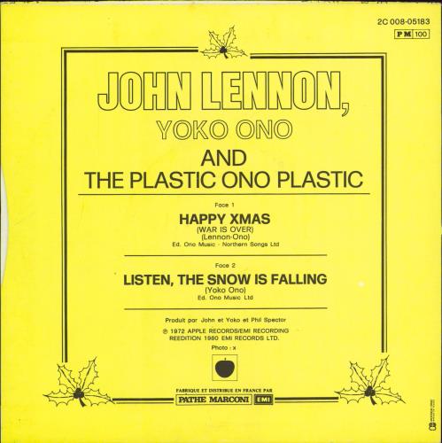 John Lennon Happy Xmas (War Is Over) 7" vinyl single (7 inch record / 45) French LEN07HA38786