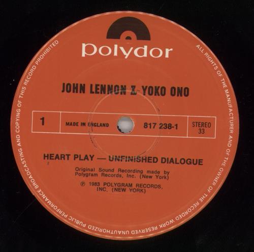John Lennon Heart Play - EX vinyl LP album (LP record) UK LENLPHE573954