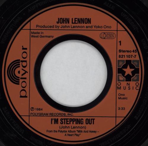 John Lennon I'm Stepping Out 7" vinyl single (7 inch record / 45) German LEN07IM752092
