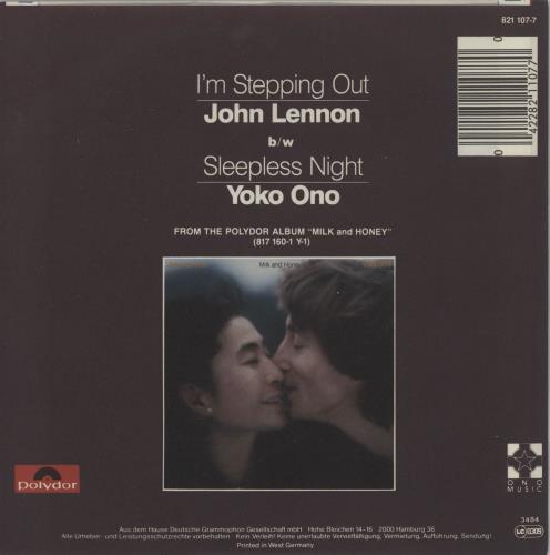 John Lennon I'm Stepping Out 7" vinyl single (7 inch record / 45) German LEN07IM752092
