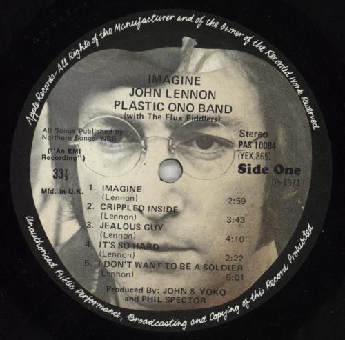 John Lennon Imagine + Poster vinyl LP album (LP record) UK LENLPIM228295