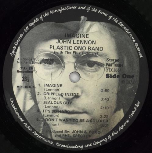 John Lennon Imagine - 1st - Complete - VG vinyl LP album (LP record) UK LENLPIM635735