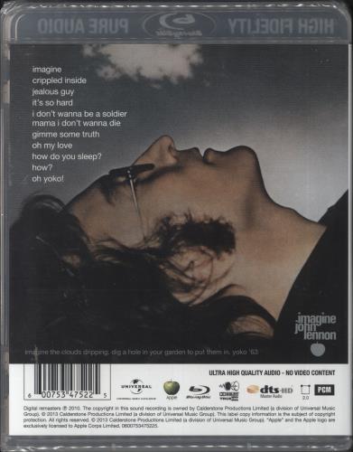 John Lennon Imagine - Sealed Blu Ray Audio UK LENABIM820428