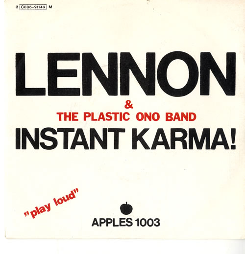 John Lennon Instant Karma 7" vinyl single (7 inch record / 45) Italian LEN07IN563094