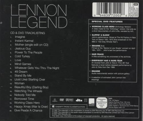 John Lennon Lennon Legend 2-disc CD/DVD set UK LEN2DLE402953