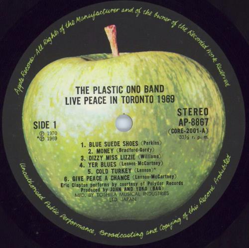 John Lennon Live Peace In Toronto 1969 + Obi vinyl LP album (LP record) Japanese LENLPLI812208