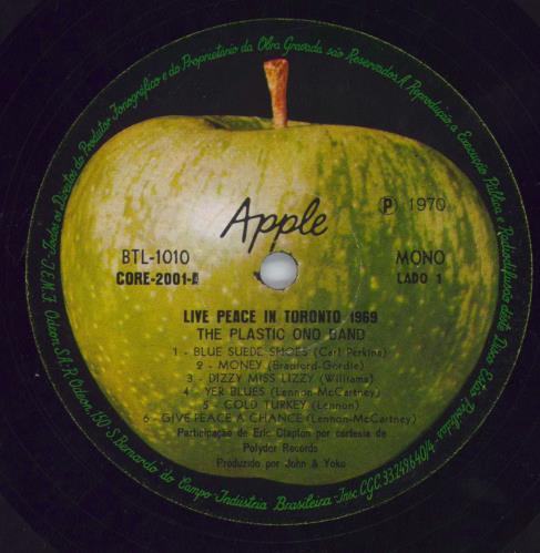 John Lennon Live Peace In Toronto 1969 - Mono vinyl LP album (LP record) Brazilian LENLPLI821347