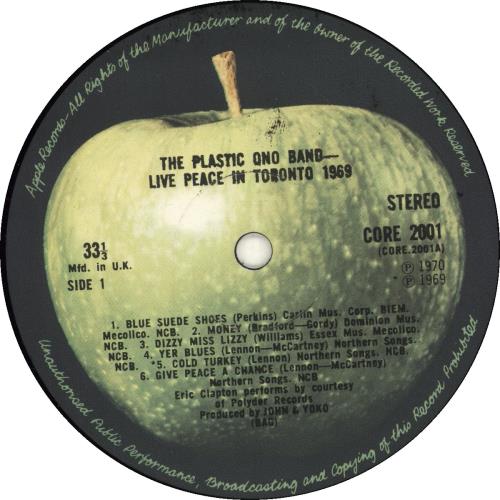 John Lennon Live Peace In Toronto 1969 vinyl LP album (LP record) UK LENLPLI613182