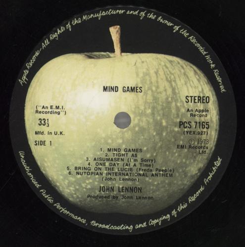 John Lennon Mind Games vinyl LP album (LP record) UK LENLPMI273191