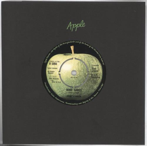 John Lennon Mind Games 7" vinyl single (7 inch record / 45) UK LEN07MI520781