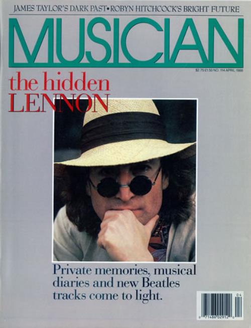 John Lennon Musician - April 1988 magazine UK LENMAMU483958