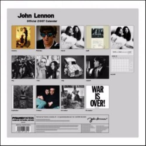 John Lennon Official Calendar 2007 calendar UK LENCAOF353609