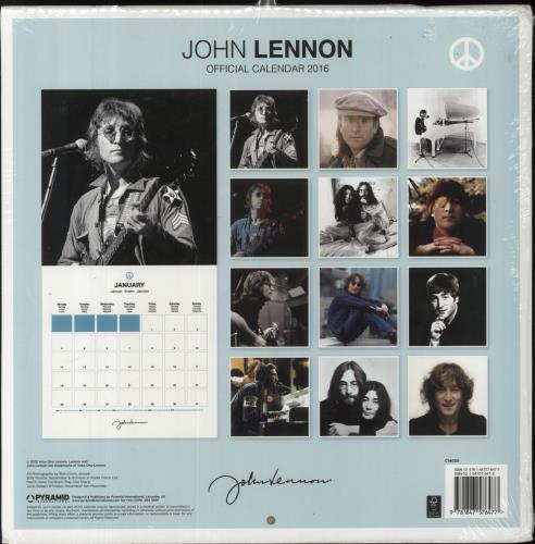 John Lennon Official Calendar 2016 calendar UK LENCAOF846920
