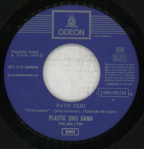 John Lennon Pavo Frio 7" vinyl single (7 inch record / 45) Spanish LEN07PA193863