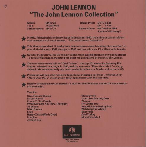 John Lennon Promotional Campaign Material memorabilia UK LENMMPR643617