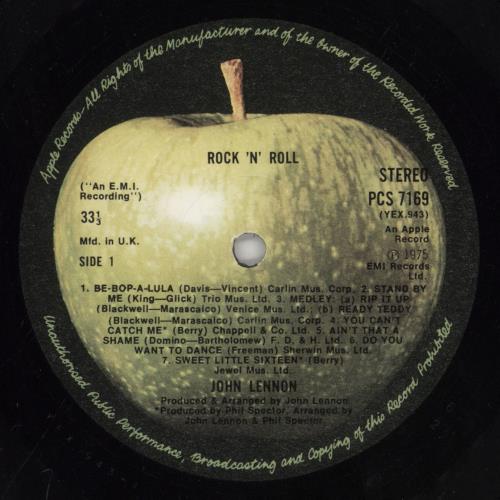 John Lennon Rock 'n' Roll - 2nd vinyl LP album (LP record) UK LENLPRO273193