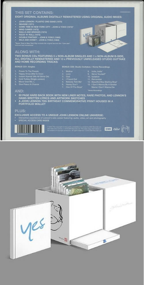 John Lennon Signature Box - <i>White Cube</i> - Sealed CD Album Box Set UK LENDXSI518014