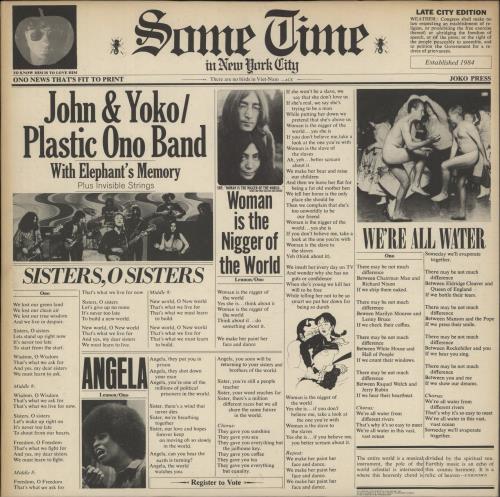 John Lennon Some Time In New York City + Army Inner & Petition 2-LP vinyl record set (Double LP Album) US LEN2LSO877661