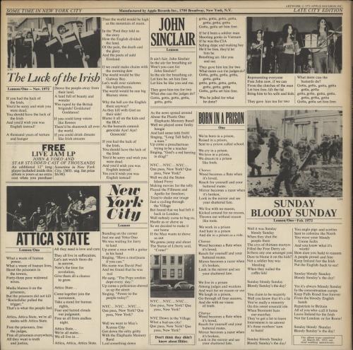 John Lennon Some Time In New York City + Army Inner & Petition 2-LP vinyl record set (Double LP Album) US LEN2LSO877661