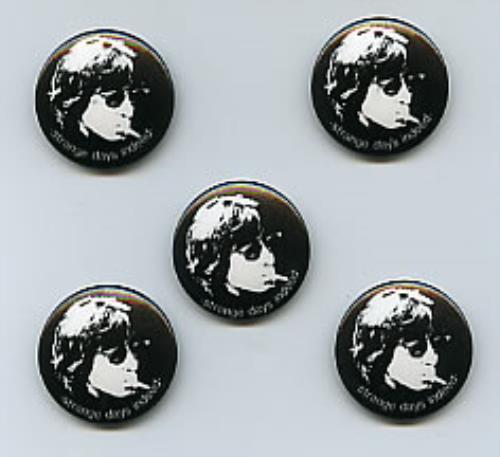 John Lennon Strange Days Indeed badge UK LENBGST297890
