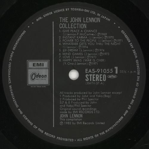 John Lennon The John Lennon Collection + poster & obi vinyl LP album (LP record) Japanese LENLPTH207358